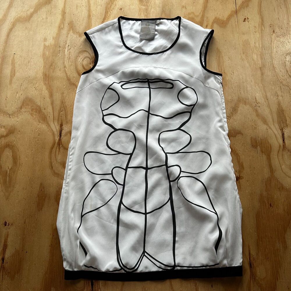 Twelve by Twelve White Abstract Bubble Mini Dress - Small